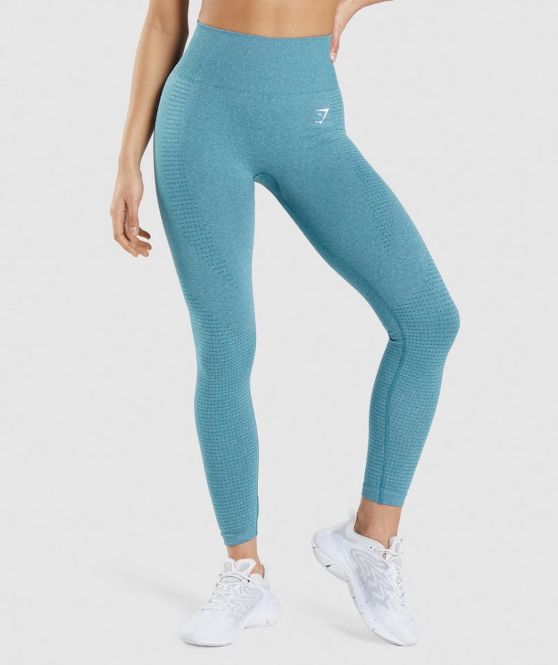 Legginsy Gymshark Vital Seamless 2.0 Damskie Turkusowe | PL 273DSO